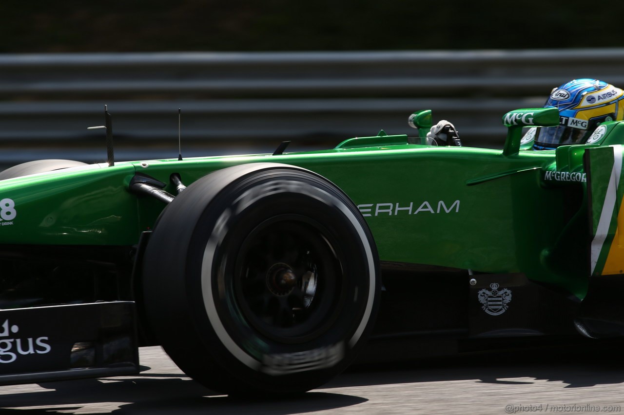 GP UNGHERIA, 26.07.2013- Free practice 2, Charles Pic (FRA) Caterham F1 Team CT03