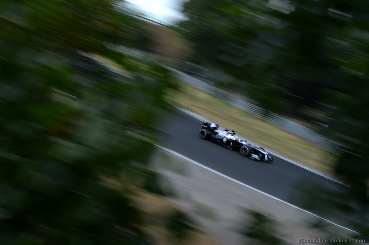 GP UNGHERIA, 26.07.2013- Free practice 2, Pastor Maldonado (VEN) Williams F1 Team FW35