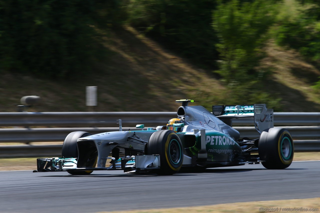 GP UNGHERIA, 26.07.2013- Free practice 2, Lewis Hamilton (GBR) Mercedes AMG F1 W04