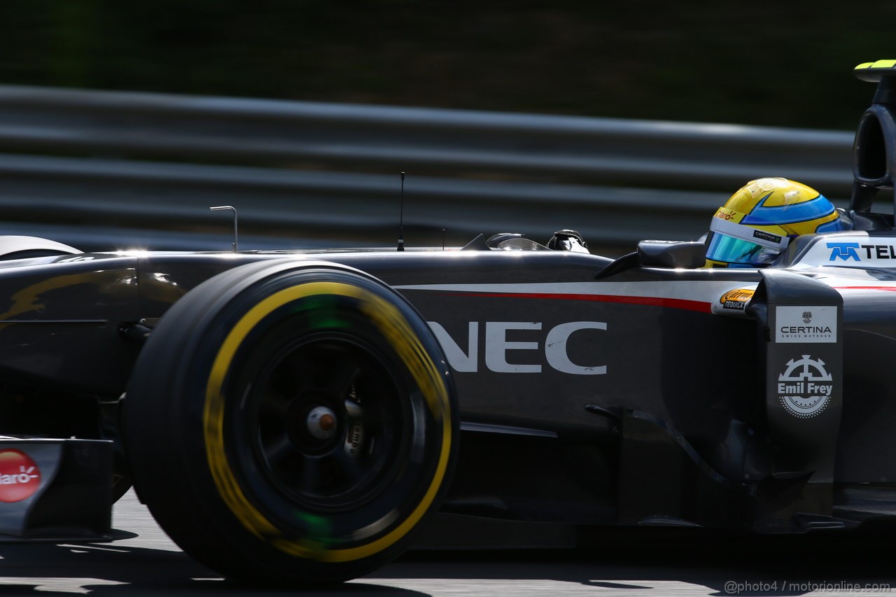 GP UNGHERIA, 26.07.2013- Free practice 2, Esteban Gutierrez (MEX), Sauber F1 Team C32