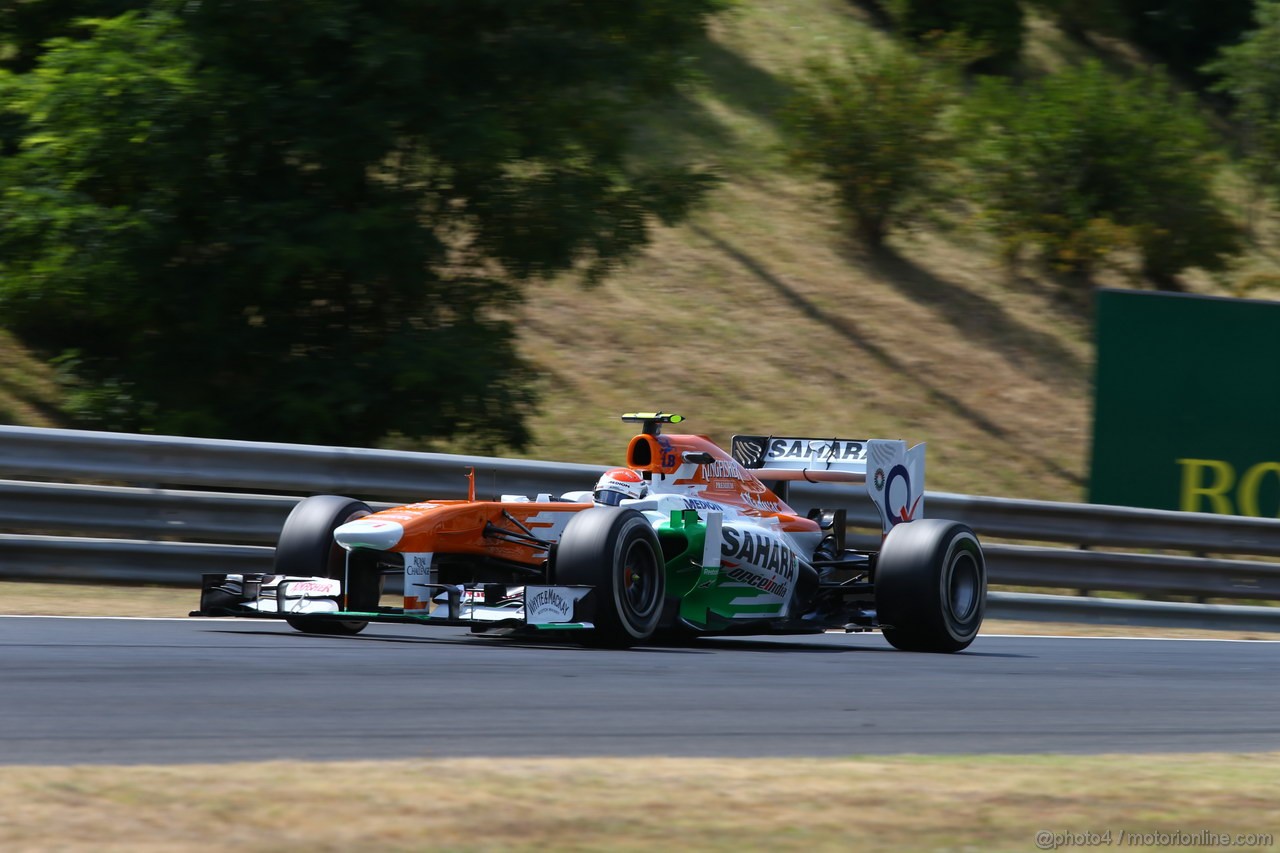 GP UNGHERIA, 26.07.2013- Free practice 2, Adrian Sutil (GER), Sahara Force India F1 Team VJM06