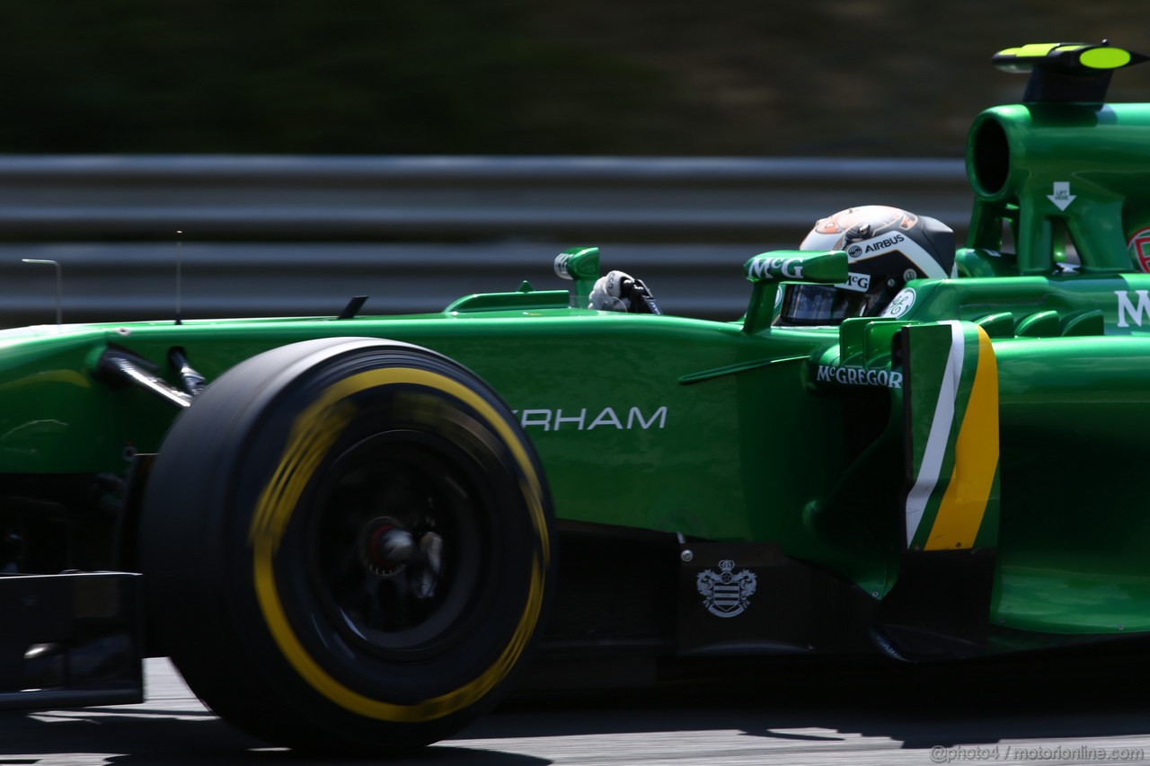 GP UNGHERIA, 26.07.2013- Free practice 2, Giedo Van der Garde (NED), Caterham F1 Team CT03