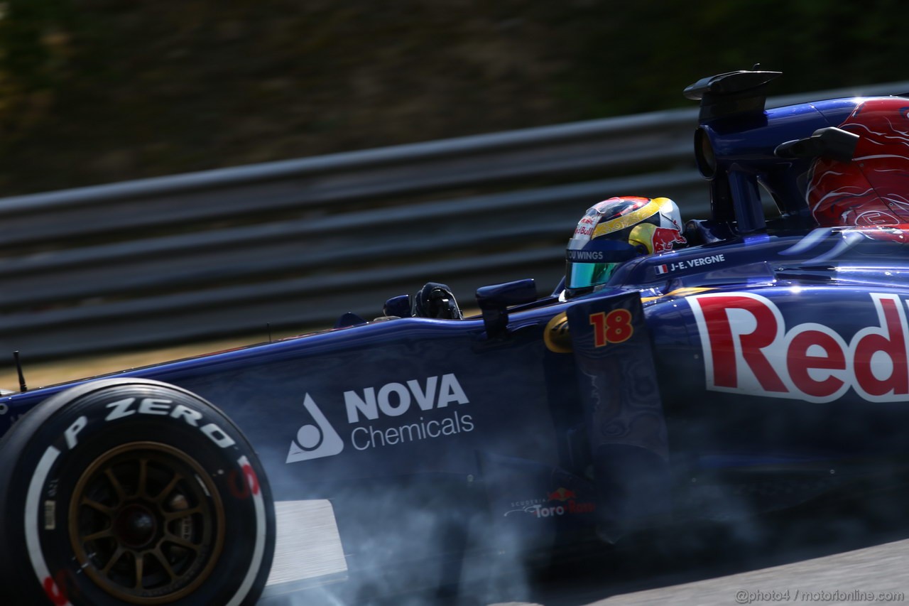 GP UNGHERIA, 26.07.2013- Free practice 2, Jean-Eric Vergne (FRA) Scuderia Toro Rosso STR8