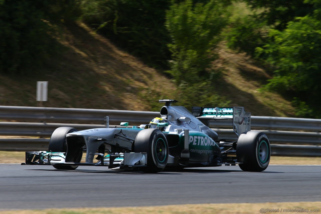 GP UNGHERIA, 26.07.2013- Free practice 2, Nico Rosberg (GER) Mercedes AMG F1 W04