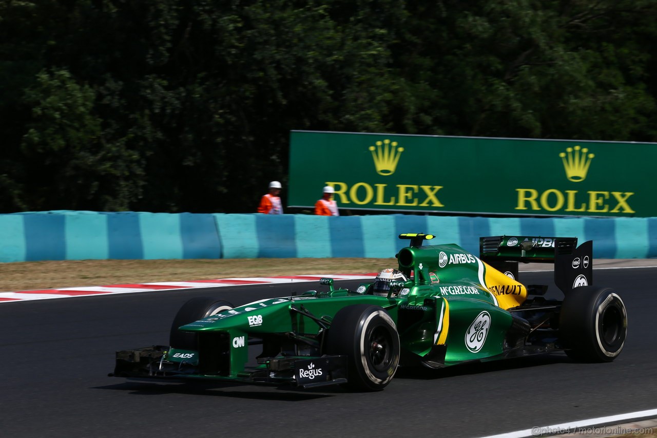 GP UNGHERIA, 26.07.2013- Free practice 2, Giedo Van der Garde (NED), Caterham F1 Team CT03