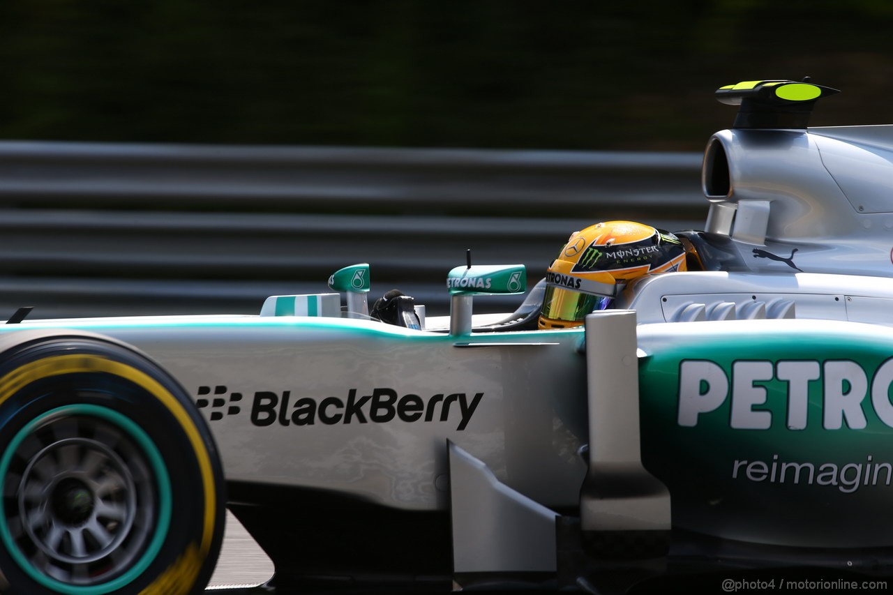 GP UNGHERIA, 26.07.2013- Free practice 2, Lewis Hamilton (GBR) Mercedes AMG F1 W04