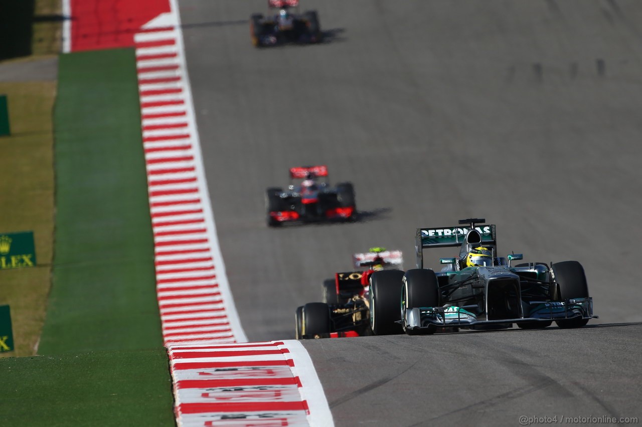 GP USA, 17.11.2013- Gara, Nico Rosberg (GER) Mercedes AMG F1 W04 