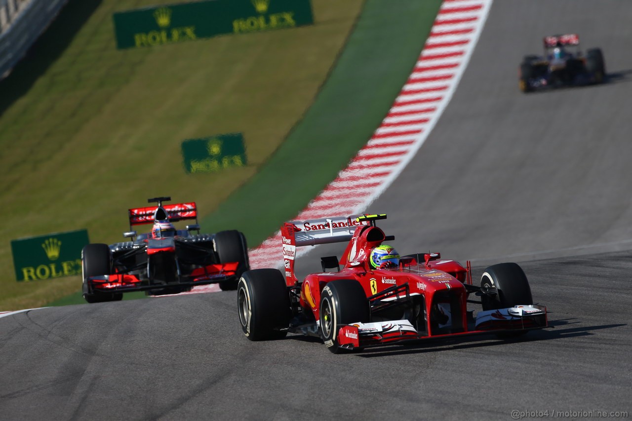 GP USA, 17.11.2013- Gara, Felipe Massa (BRA) Ferrari F138 