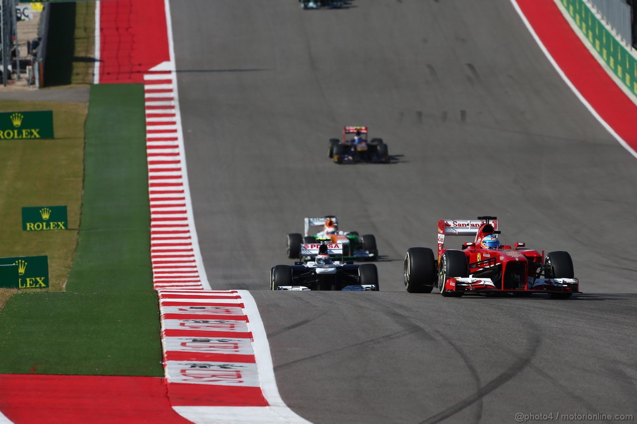 GP USA, 17.11.2013- Gara, Fernando Alonso (ESP) Ferrari F138 