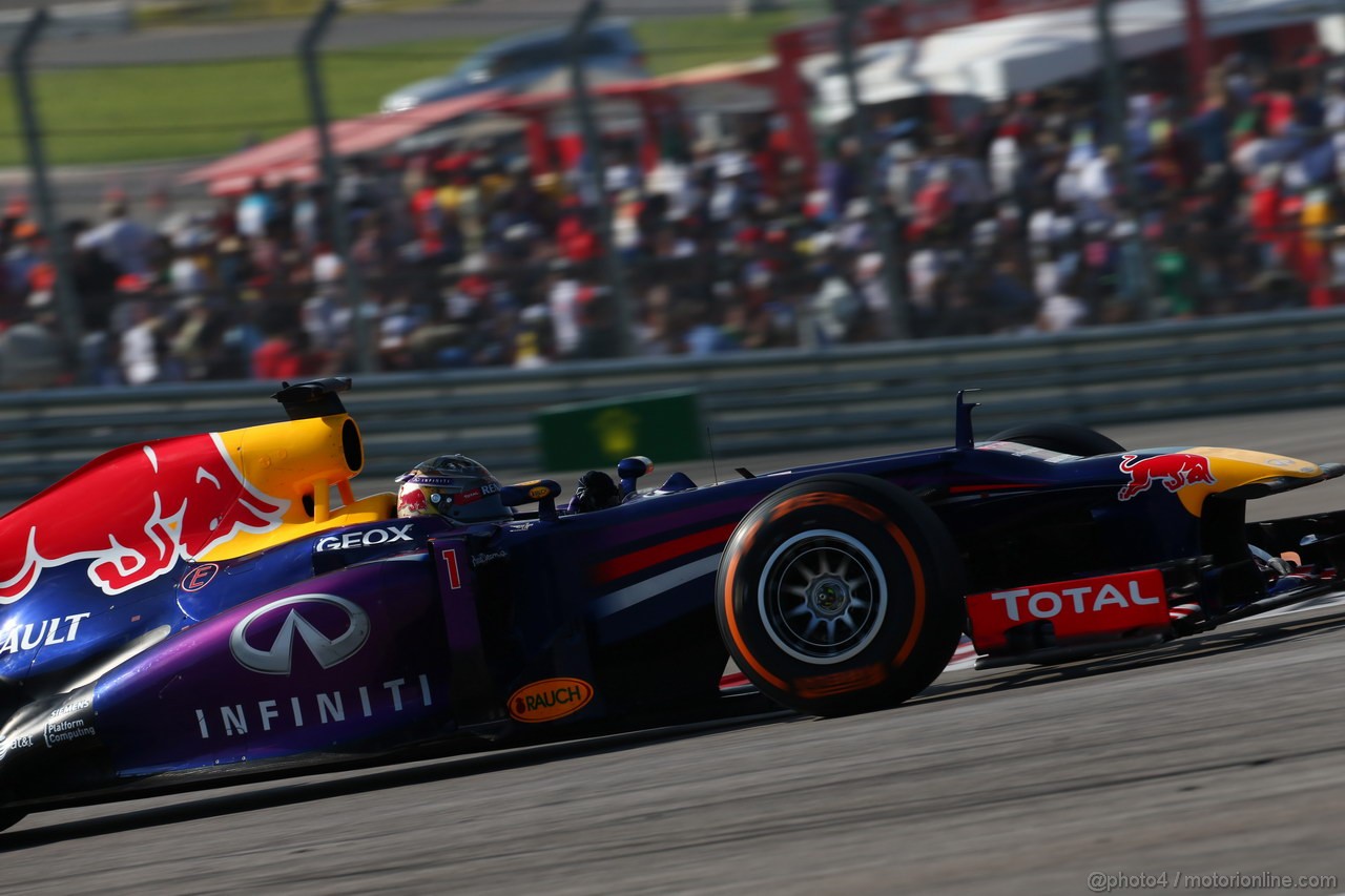 GP USA, 17.11.2013- Gara, Sebastian Vettel (GER) Red Bull Racing RB9 