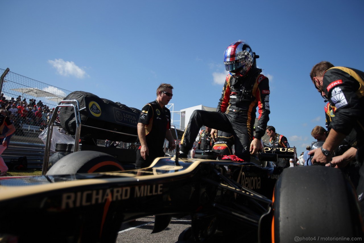 GP USA, 17.11.2013- Gara,Romain Grosjean (FRA) Lotus F1 Team E21 