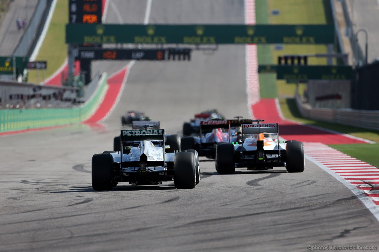 GP USA, 17.11.2013- Gara, Nico Rosberg (GER) Mercedes AMG F1 W04 