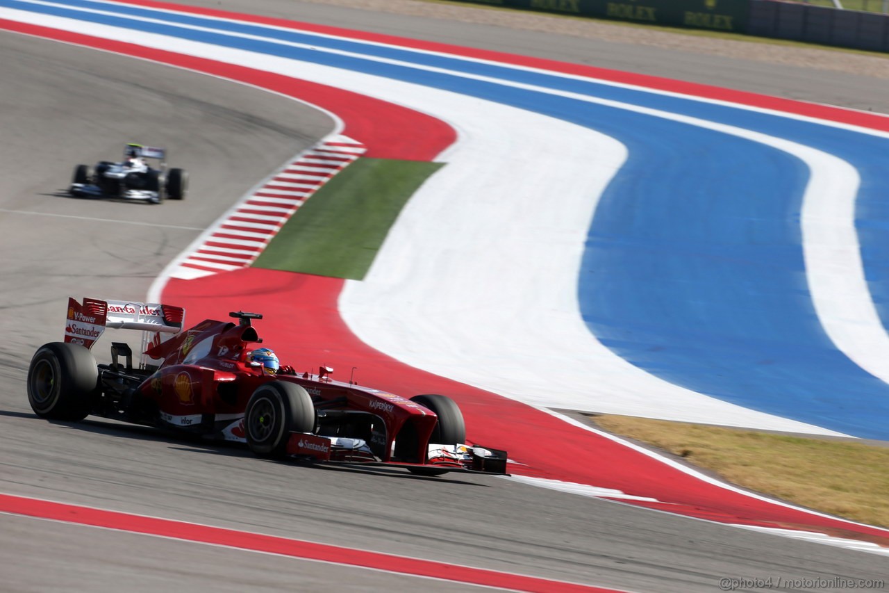 GP USA, 17.11.2013- Gara, Fernando Alonso (ESP) Ferrari F138 