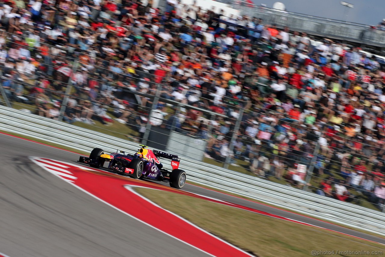 GP USA, 17.11.2013- Gara, Mark Webber (AUS) Red Bull Racing RB9 