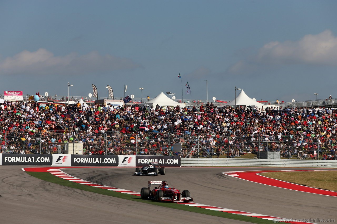 GP USA, 17.11.2013- Gara, Fernando Alonso (ESP) Ferrari F138 