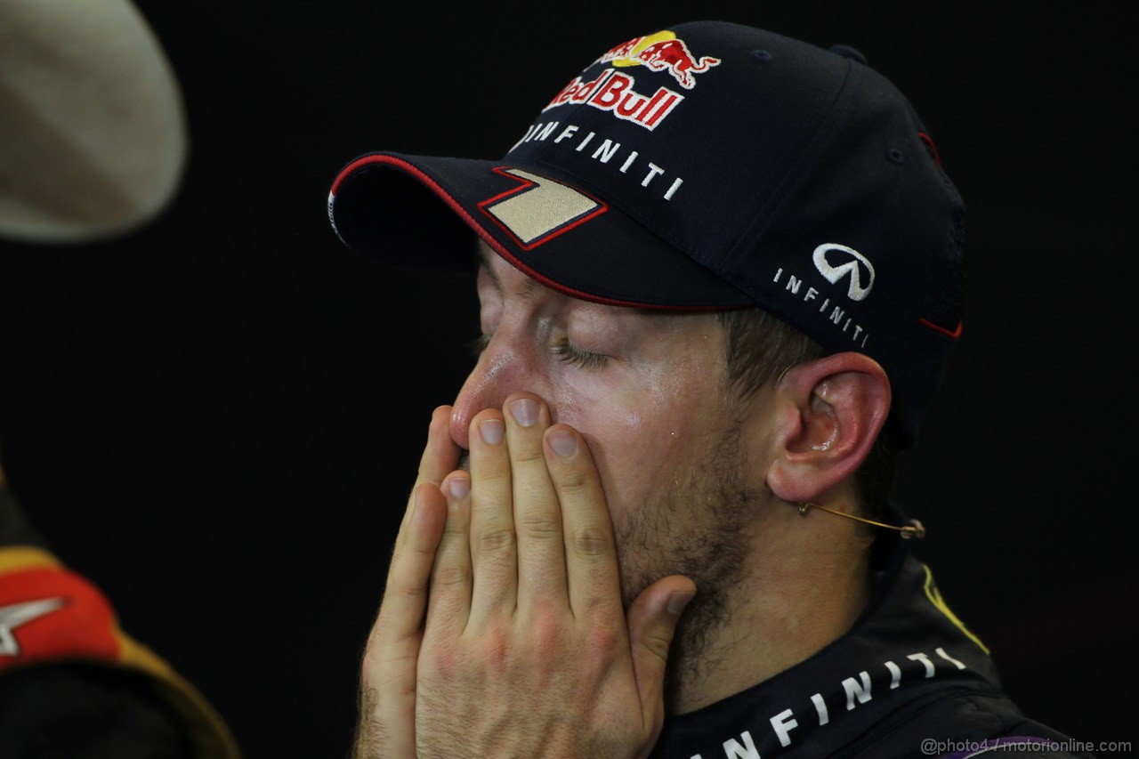 GP USA, 17.11.2013- Gara, Conferenza Stampa, Sebastian Vettel (GER) Red Bull Racing RB9 