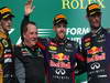 GP USA, 17.11.2013- Gara, Sebastian Vettel (GER) Red Bull Racing RB9 vincitore, secondo Romain Grosjean (FRA) Lotus F1 Team E21 e terzo Mark Webber (AUS) Red Bull Racing RB9