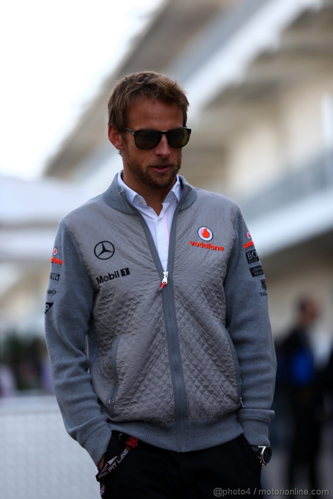 GP USA, 14.11.2013- Jenson Button (GBR) McLaren Mercedes MP4-28 