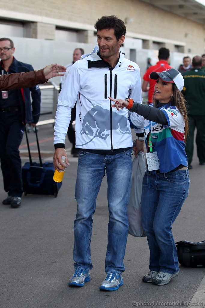 GP USA, 14.11.2013- Mark Webber (AUS) Red Bull Racing RB9 