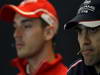 GP USA, 14.11.2013- Conferenza Stampa, Jules Bianchi (FRA) Marussia F1 Team MR02 e Pastor Maldonado (VEN) Williams F1 Team FW35 