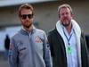 GP USA, 14.11.2013- Jenson Button (GBR) McLaren Mercedes MP4-28 with his manager Richard Goddard (GBR)