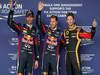 GP USA, 16.11.2013- Qualifiche, (L-R) secondo Mark Webber (AUS) Red Bull Racing RB9, Sebastian Vettel (GER) Red Bull Racing RB9 pole position e 3 Romain Grosjean (FRA) Lotus F1 Team E21