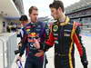 GP USA, 16.11.2013- Qualifiche, Sebastian Vettel (GER) Red Bull Racing RB9 e Romain Grosjean (FRA) Lotus F1 Team E21 