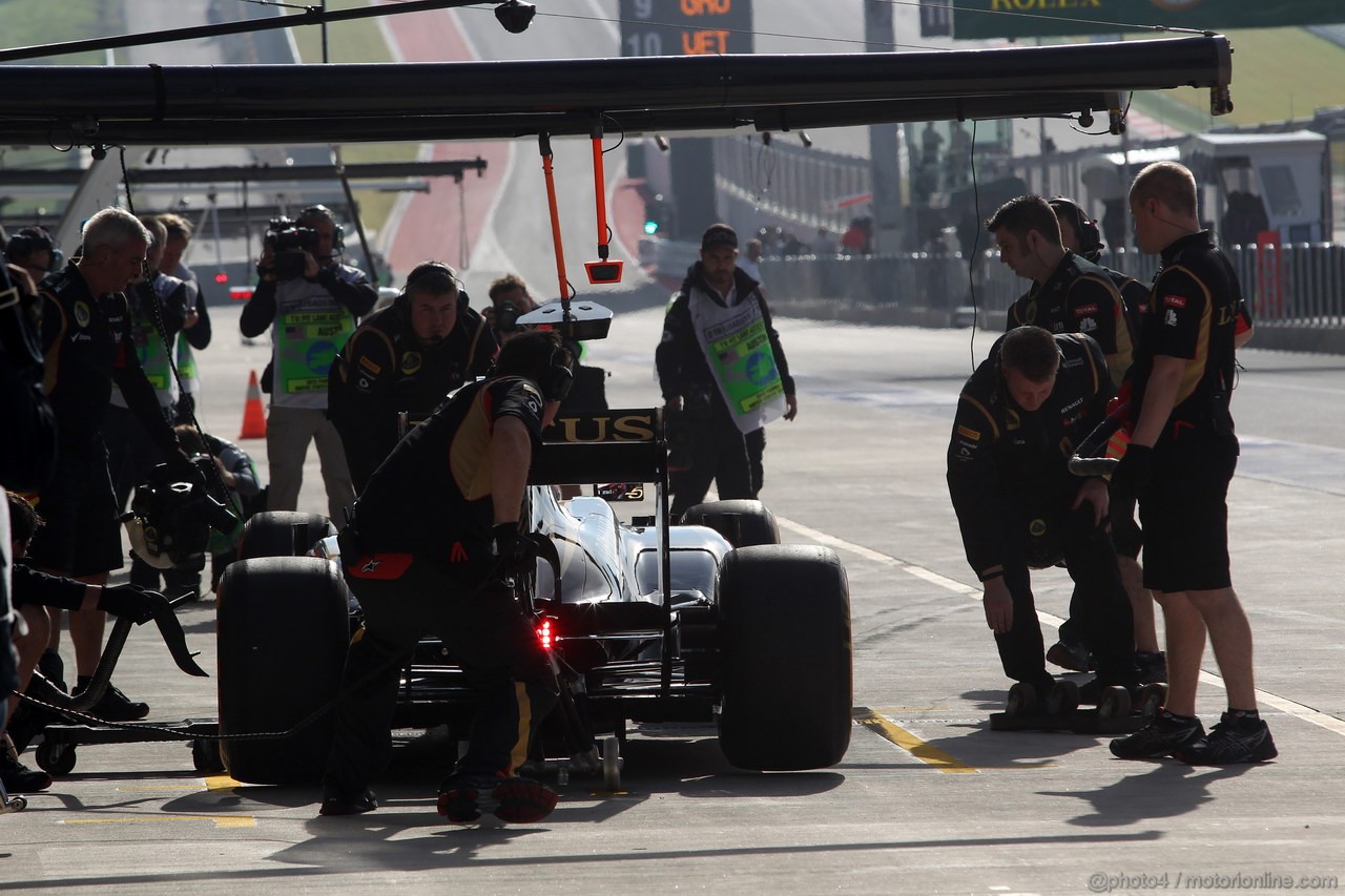 GP USA, 15.11.2013- Prove Libere 1, Heikki Kovalainen (FIN) Lotus F1 Team E21  