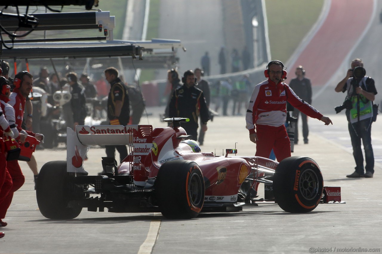 GP USA, 15.11.2013- Prove Libere 1, Felipe Massa (BRA) Ferrari F138 