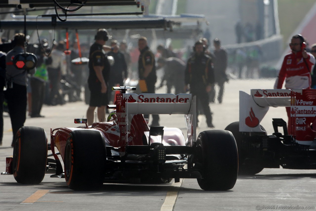 GP USA, 15.11.2013- Prove Libere 1, Felipe Massa (BRA) Ferrari F138 e Fernando Alonso (ESP) Ferrari F138 