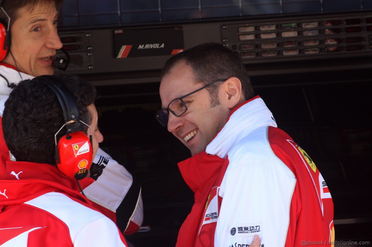 GP USA, 15.11.2013- Prove Libere 1, Andrea Stella (ITA) Ferrari race Engineer e Stefano Domenicali (ITA), Team Principal