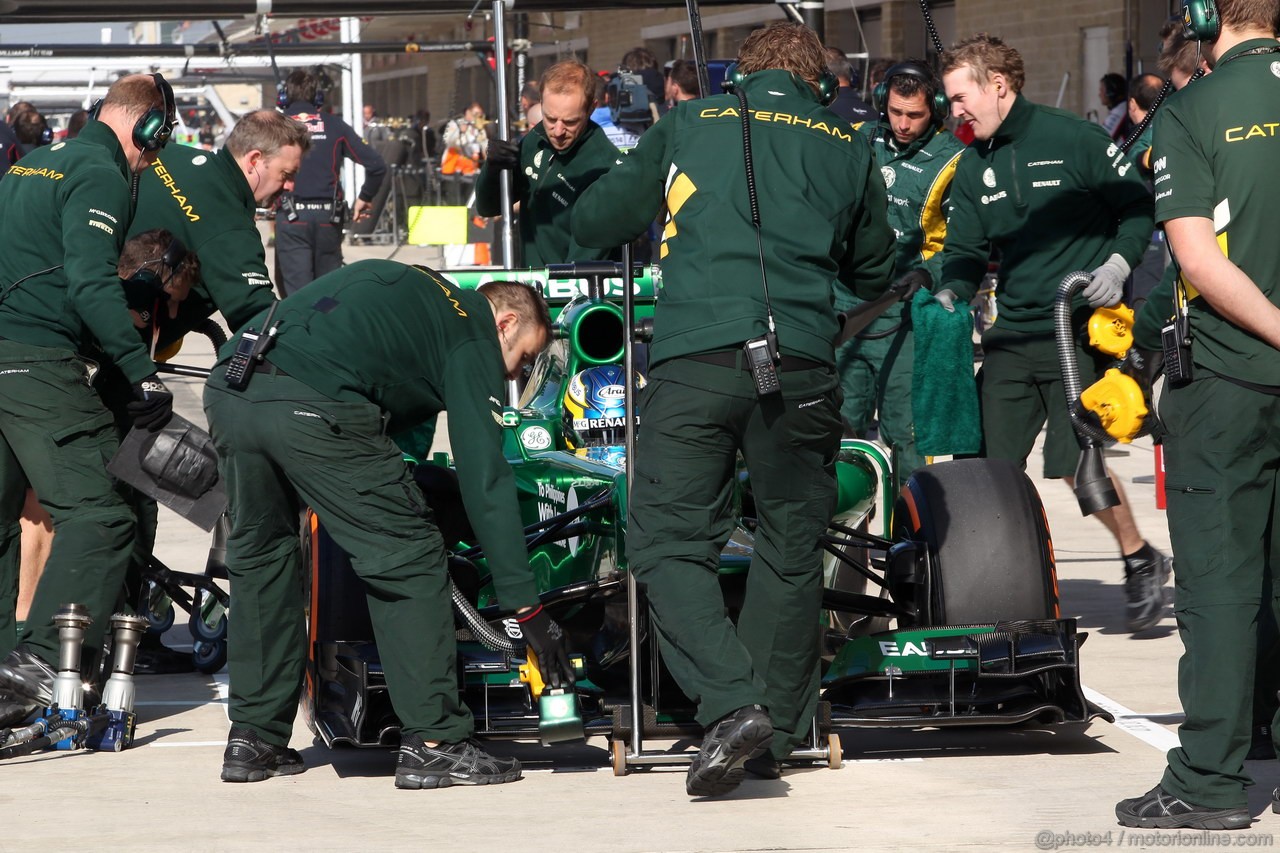 GP USA, 15.11.2013- Prove Libere 1, Charles Pic (FRA) Caterham F1 Team CT03 