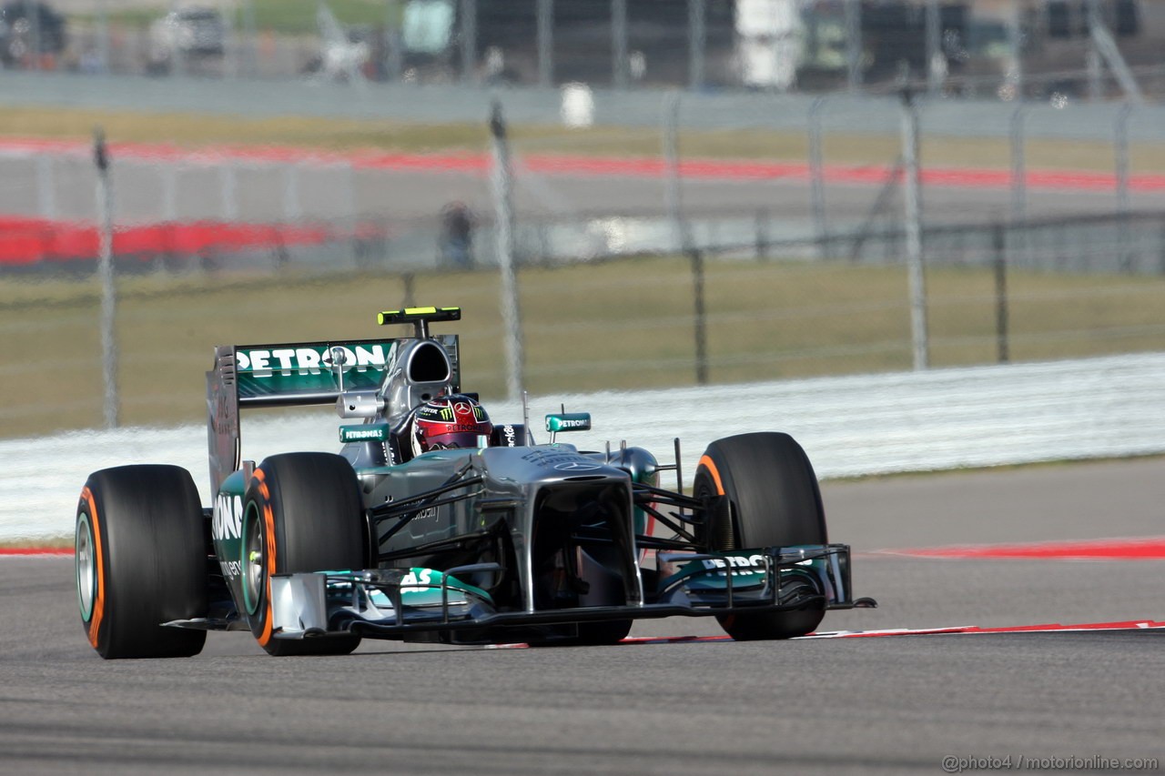 GP USA, 15.11.2013- Prove Libere 1, Lewis Hamilton (GBR) Mercedes AMG F1 W04 