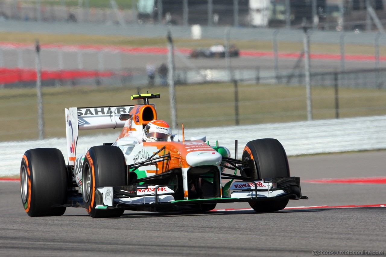 GP USA, 15.11.2013- Prove Libere 1, Adrian Sutil (GER), Sahara Force India F1 Team VJM06 
