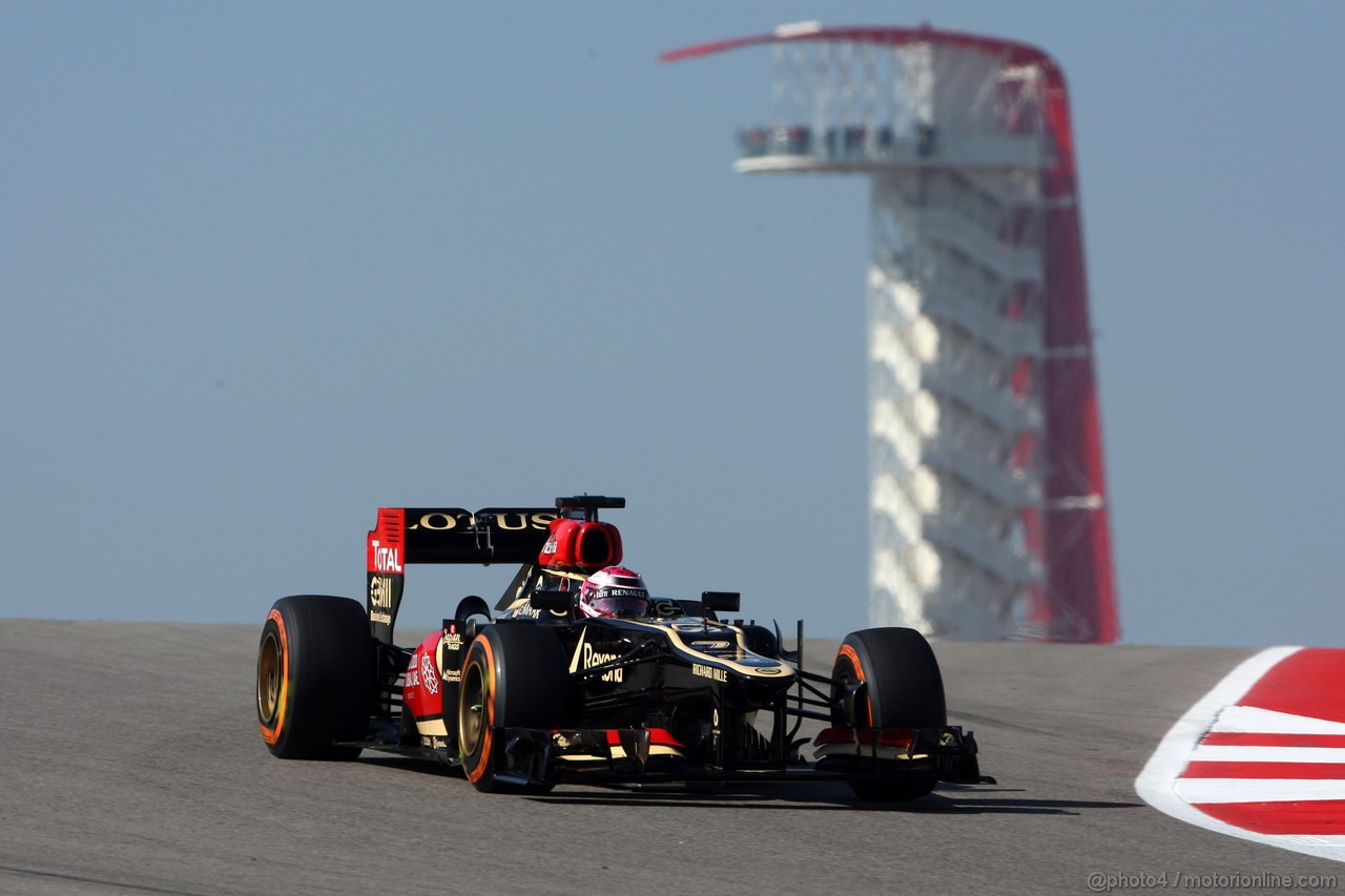 GP USA, 15.11.2013- Prove Libere 1, Heikki Kovalainen (FIN) Lotus F1 Team E21  