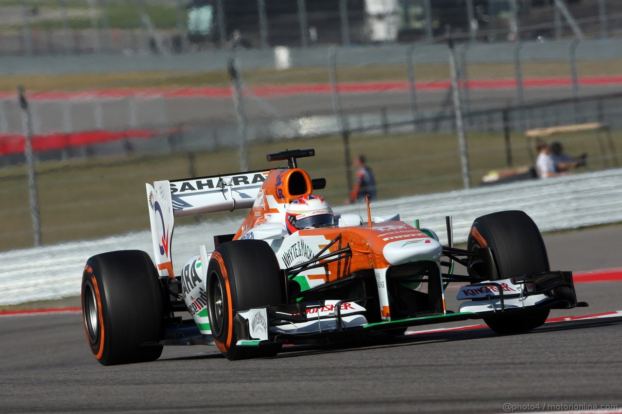 GP USA, 15.11.2013- Prove Libere 1, Paul di Resta (GBR) Sahara Force India F1 Team VJM06 