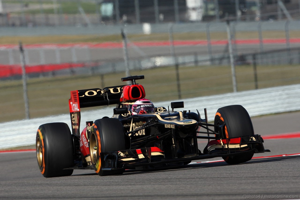 GP USA, 15.11.2013- Prove Libere 1, Heikki Kovalainen (FIN) Lotus F1 Team E21  