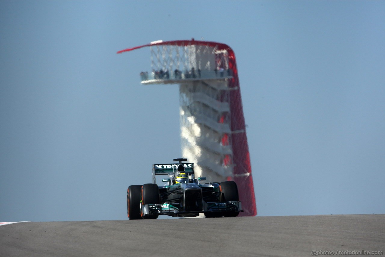 GP USA, 15.11.2013- Prove Libere 1, Nico Rosberg (GER) Mercedes AMG F1 W04 