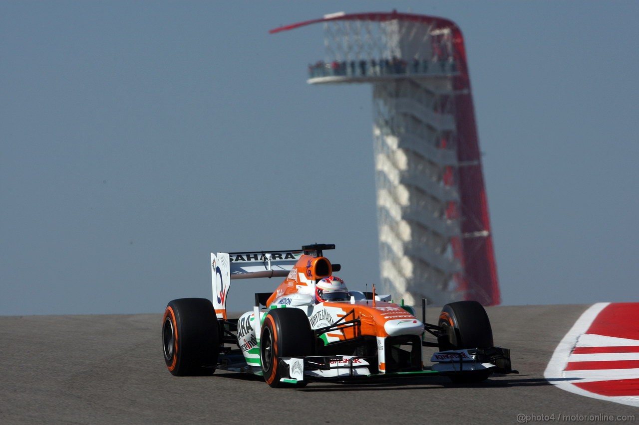 GP USA, 15.11.2013- Prove Libere 1, Paul di Resta (GBR) Sahara Force India F1 Team VJM06 