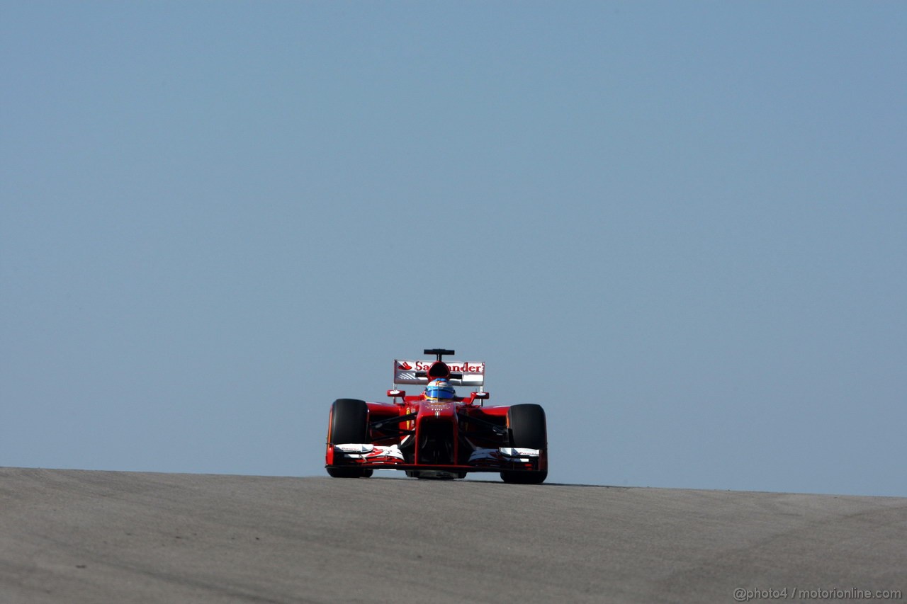 GP USA, 15.11.2013- Prove Libere 1, Fernando Alonso (ESP) Ferrari F138 