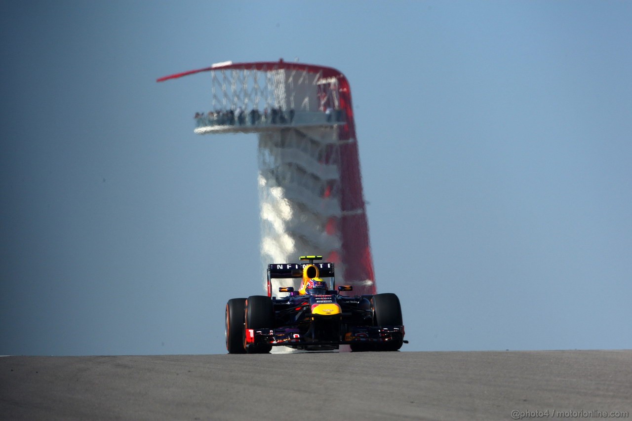 GP USA, 15.11.2013- Prove Libere 1, Mark Webber (AUS) Red Bull Racing RB9 