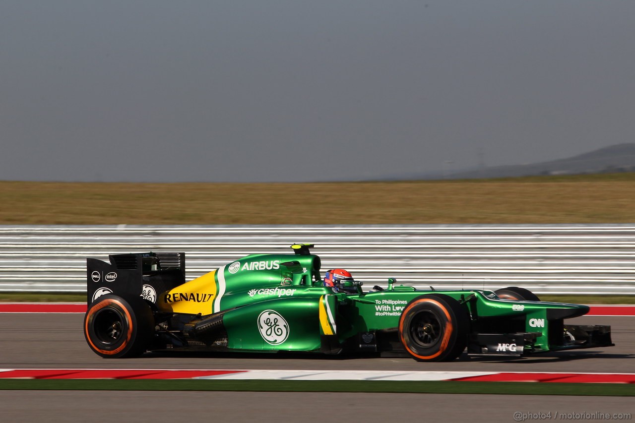 GP USA, 15.11.2013- Prove Libere 1, Giedo Van der Garde (NED), Caterham F1 Team CT03 