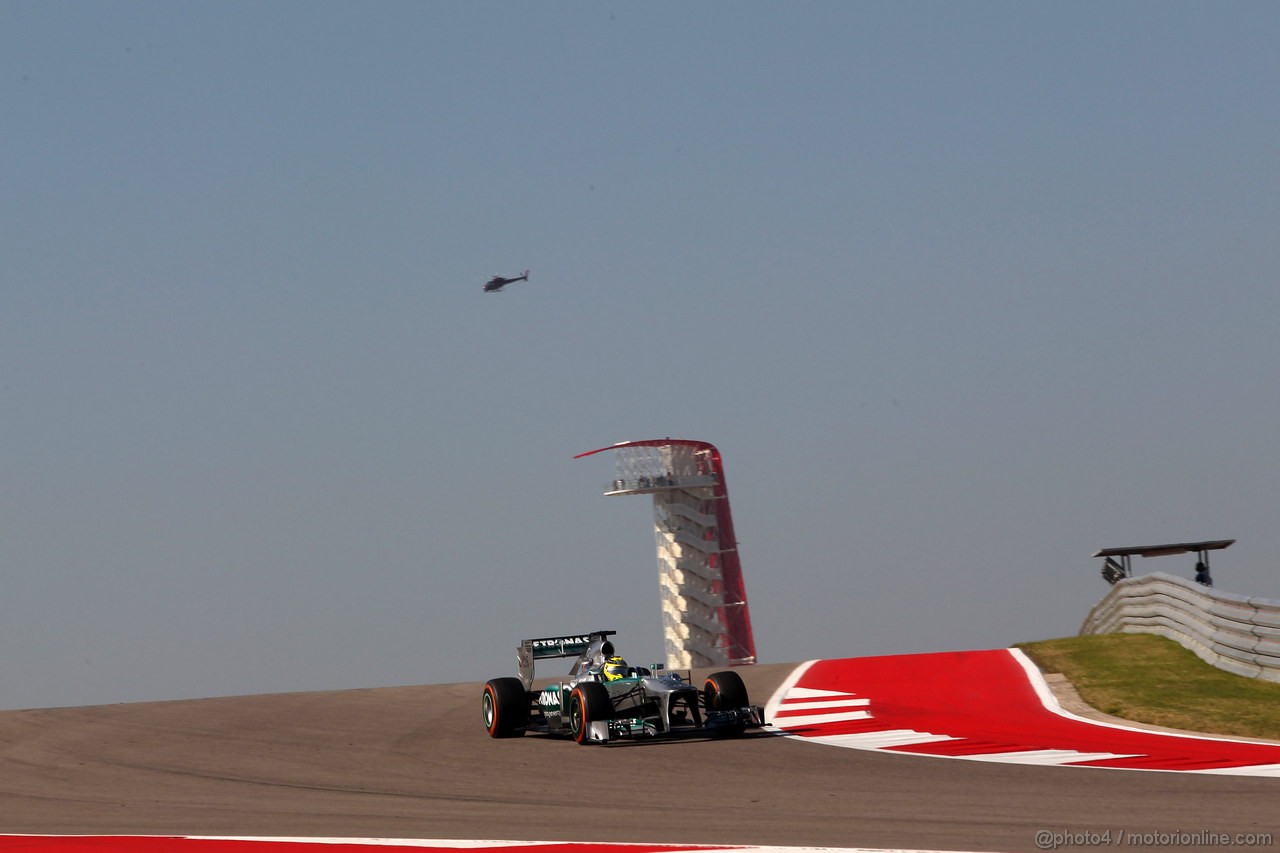 GP USA, 15.11.2013- Prove Libere 1, Nico Rosberg (GER) Mercedes AMG F1 W04 
