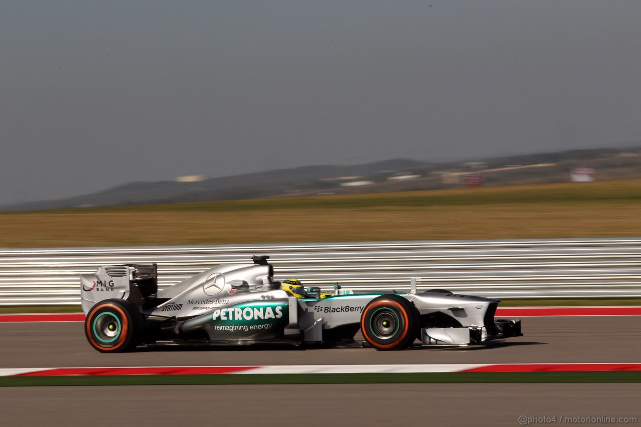 GP USA, 15.11.2013- Prove Libere 1, Nico Rosberg (GER) Mercedes AMG F1 W04 