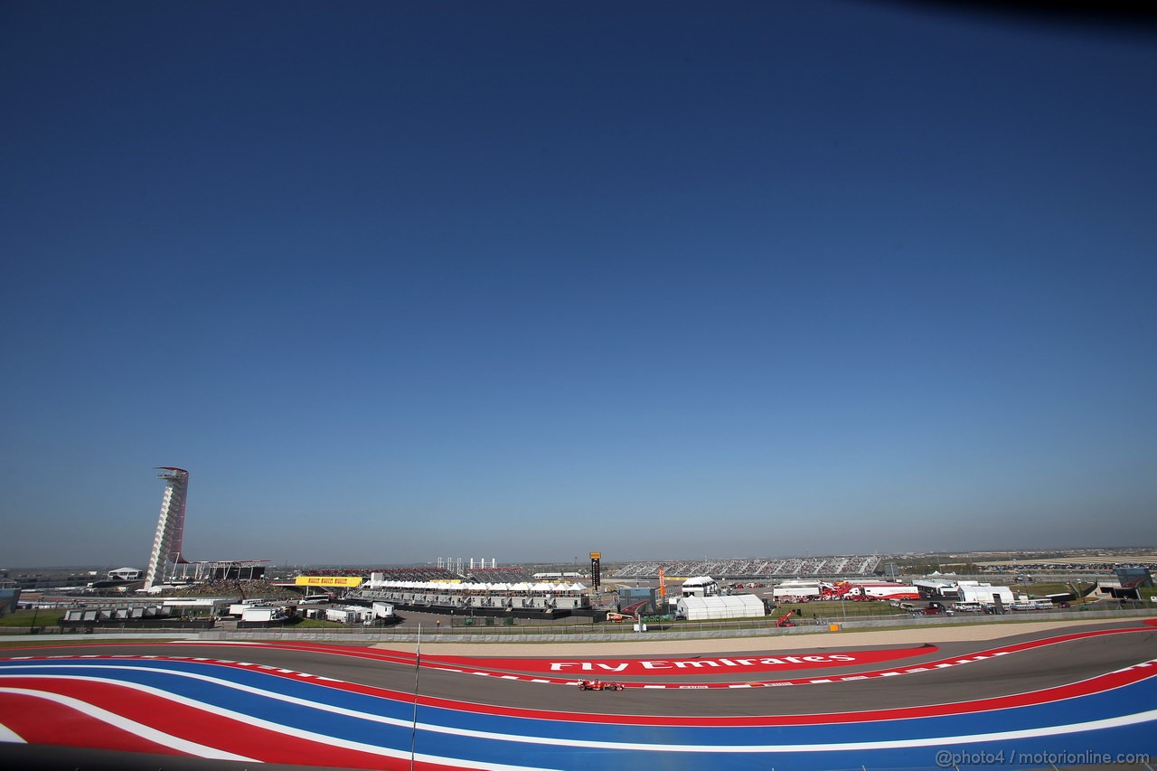 GP USA, 15.11.2013- Prove Libere 1, Fernando Alonso (ESP) Ferrari F138 