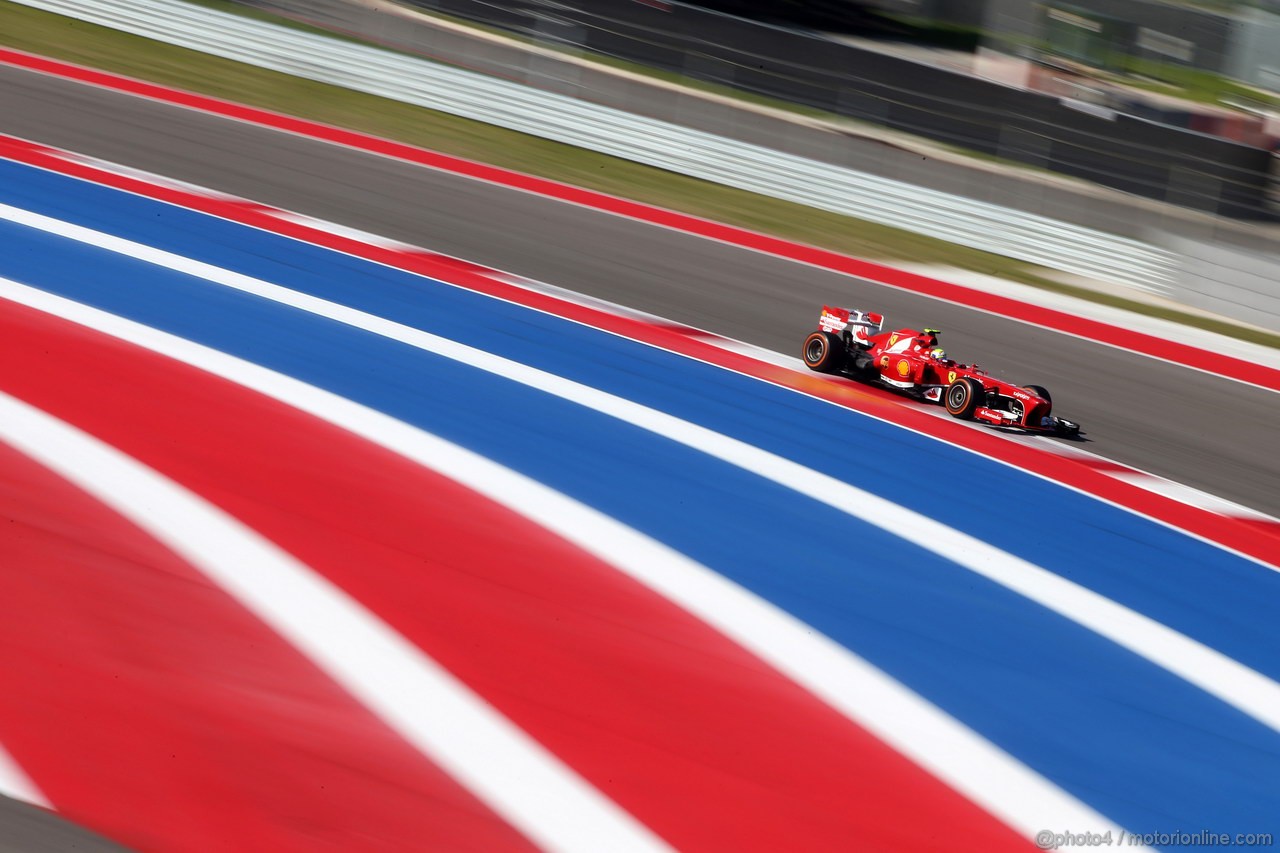 GP USA, 15.11.2013- Prove Libere 1, Felipe Massa (BRA) Ferrari F138 