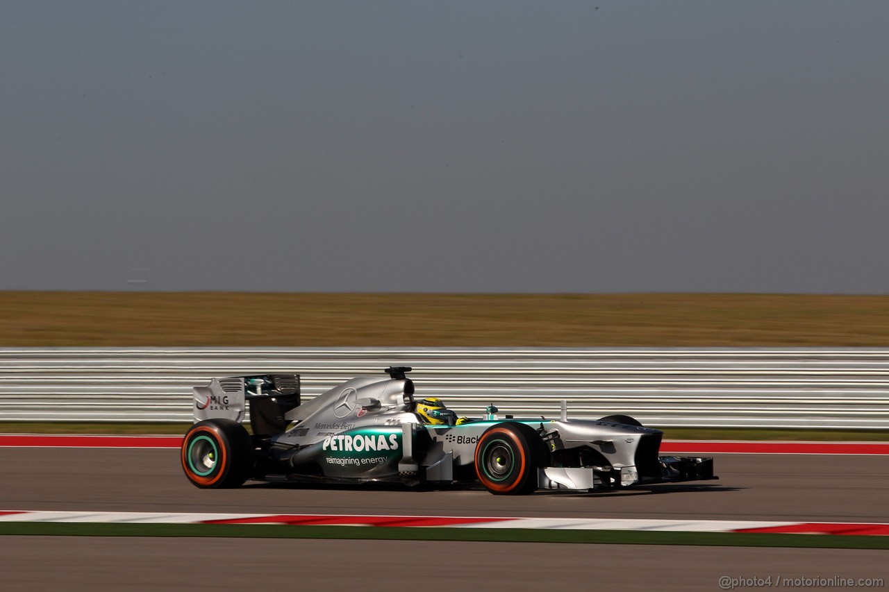 GP USA, 15.11.2013- Prove Libere 1, Nico Rosberg (GER) Mercedes AMG F1 W04 