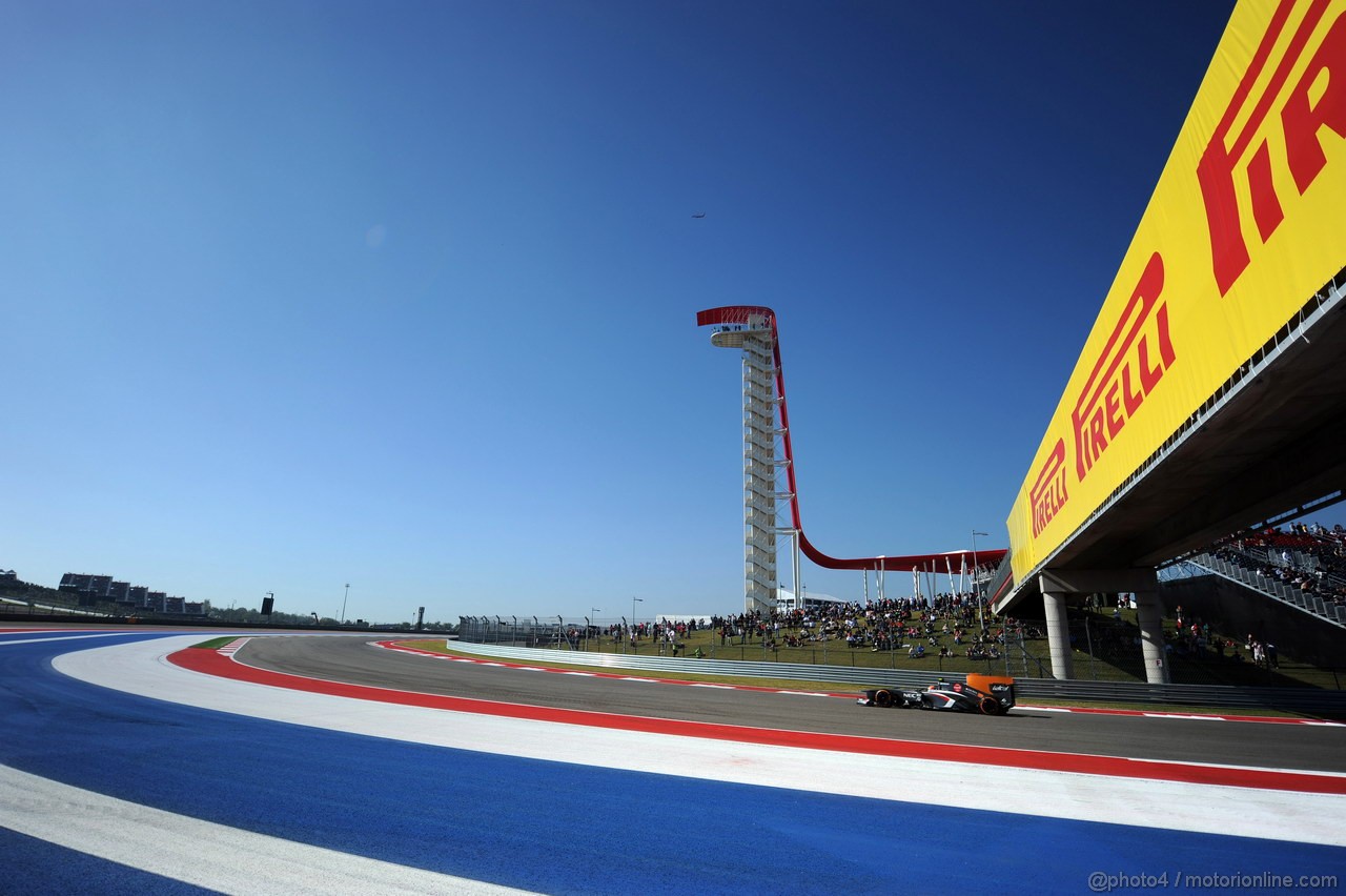 GP USA, 15.11.2013- Prove Libere 1, Nico Hulkenberg (GER) Sauber F1 Team C32 