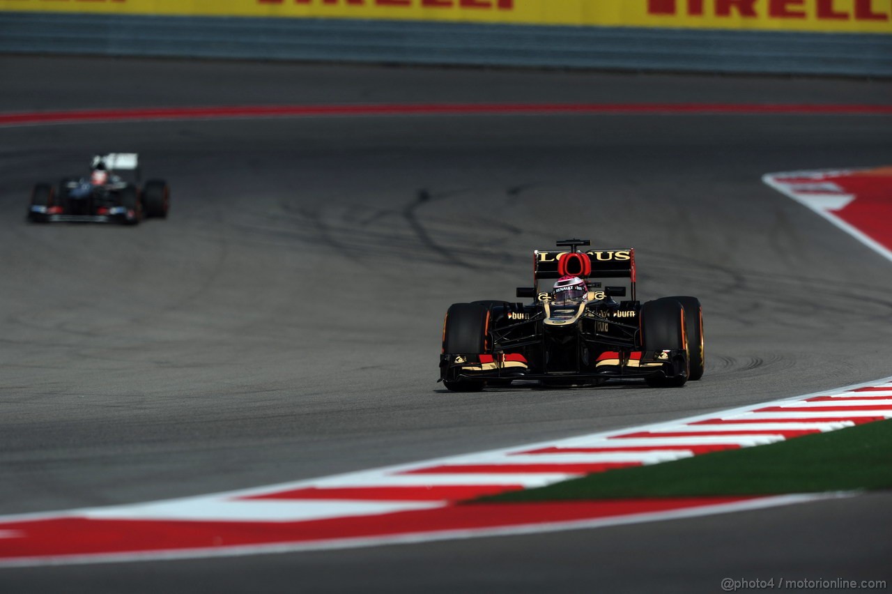 GP USA, 15.11.2013- Prove Libere 1, Heikki Kovalainen (FIN) Lotus F1 Team E21  