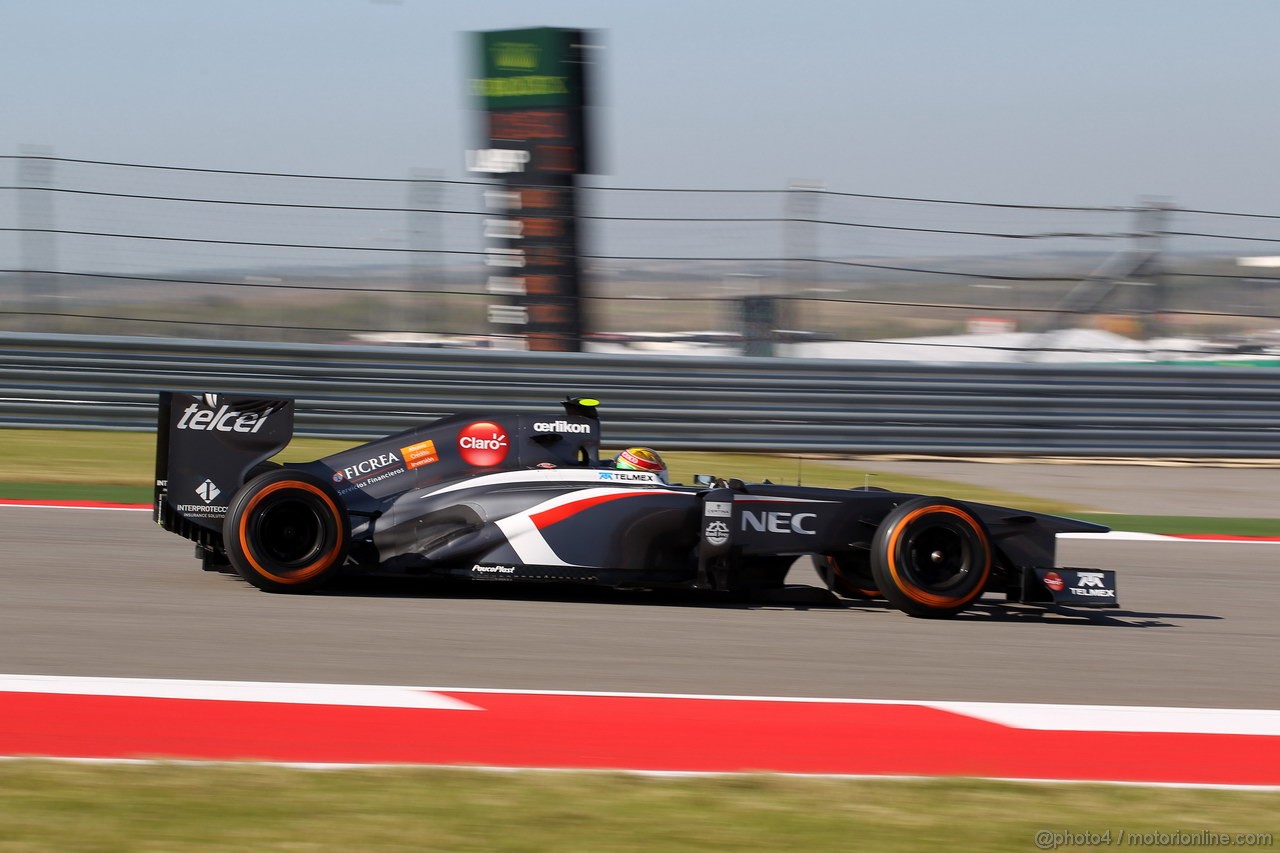 GP USA, 15.11.2013- Prove Libere 1, Esteban Gutierrez (MEX), Sauber F1 Team C32 